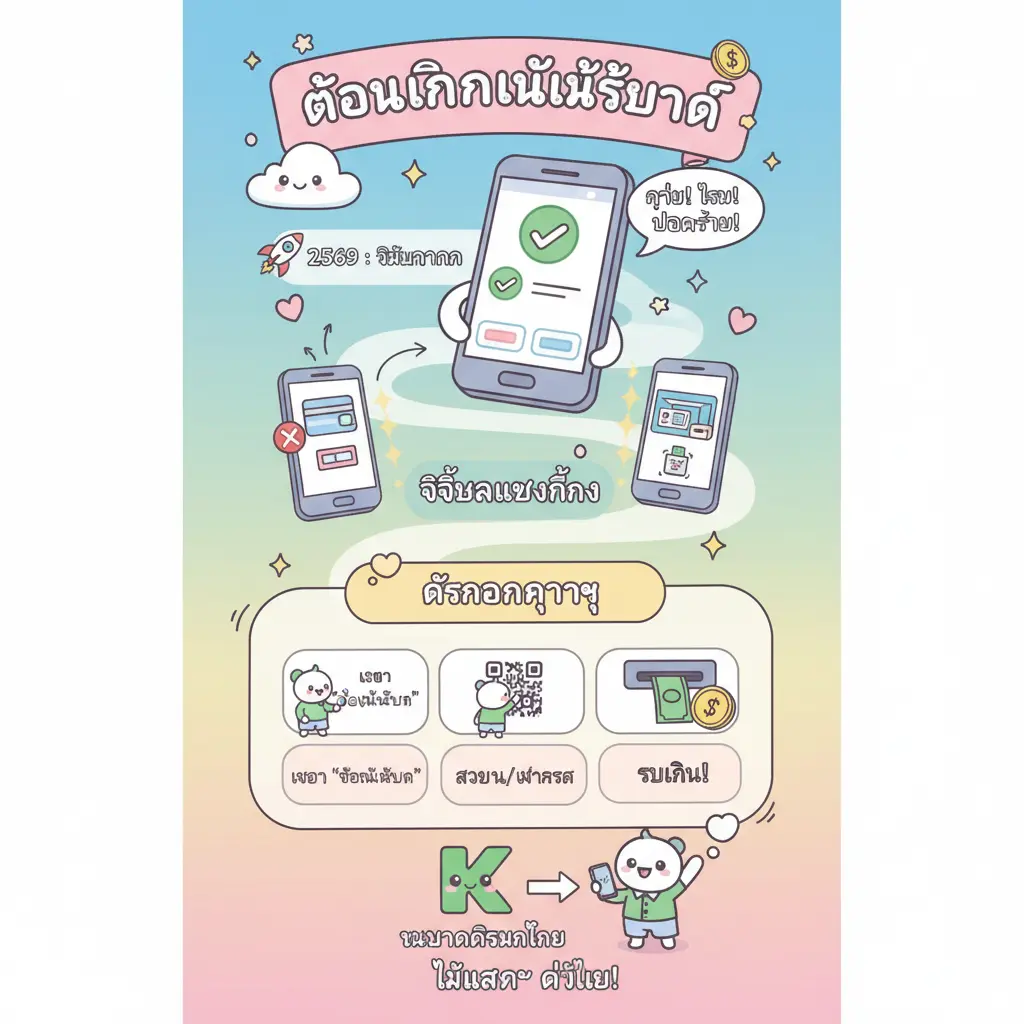 ถอนเงิน - ถอนเงินไม่ใช้บัตร